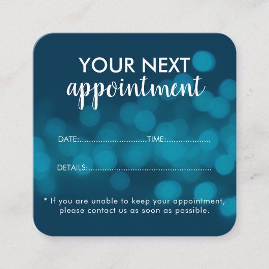 Trendy Modern Salon Appointment Reminder Card 予約カード (正面)