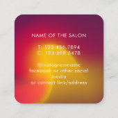 Trendy Modern Salon Appointment Reminder Card 予約カード (裏面)