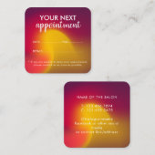 Trendy Modern Salon Appointment Reminder Card 予約カード (正面/裏面)