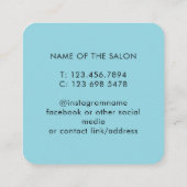 Trendy Modern Salon Appointment Reminder Card 予約カード (裏面)
