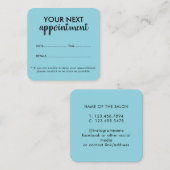 Trendy Modern Salon Appointment Reminder Card 予約カード (正面/裏面)