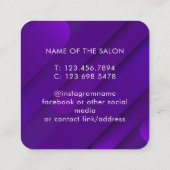 Trendy Modern Salon Appointment Reminder Card 予約カード (裏面)