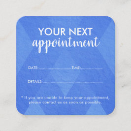 Trendy Modern Salon Appointment Reminder Card 予約カード