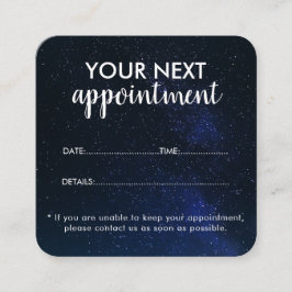 Trendy Modern Salon Appointment Reminder Card 予約カード