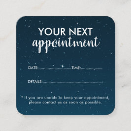 Trendy Modern Salon Appointment Reminder Card 予約カード