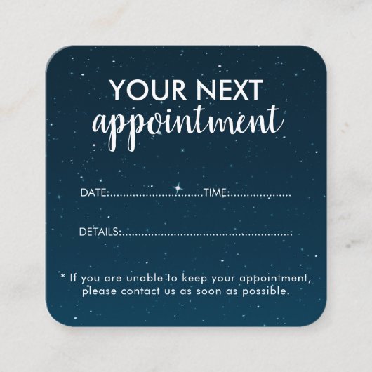 Trendy Modern Salon Appointment Reminder Card 予約カード (正面)