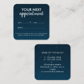 Trendy Modern Salon Appointment Reminder Card 予約カード (正面/裏面)