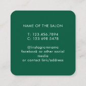 Trendy Modern Salon Appointment Reminder Card 予約カード (裏面)