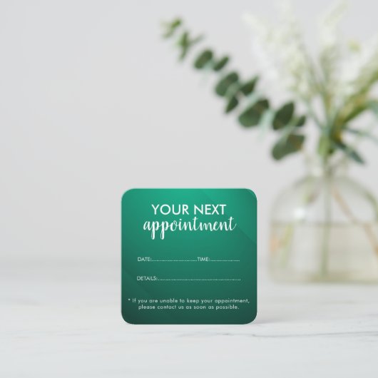 Trendy Modern Salon Appointment Reminder Card 予約カード (スタンド正面)