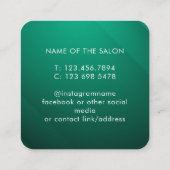Trendy Modern Salon Appointment Reminder Card 予約カード (裏面)