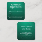 Trendy Modern Salon Appointment Reminder Card 予約カード (正面/裏面)