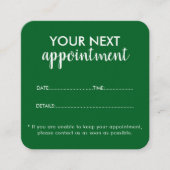 Trendy Modern Salon Appointment Reminder Card 予約カード (正面)
