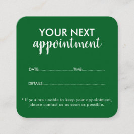 Trendy Modern Salon Appointment Reminder Card 予約カード