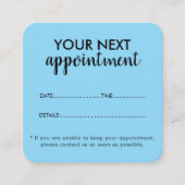 Trendy Modern Salon Appointment Reminder Card 予約カード (正面)
