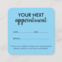 Trendy Modern Salon Appointment Reminder Card 予約カード
