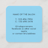 Trendy Modern Salon Appointment Reminder Card 予約カード (裏面)
