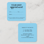 Trendy Modern Salon Appointment Reminder Card 予約カード (正面/裏面)