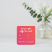Trendy Modern Salon Appointment Reminder Card 予約カード (スタンド正面)