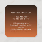 Trendy Modern Salon Appointment Reminder Card 予約カード (裏面)
