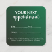 Trendy Modern Salon Appointment Reminder Card 予約カード (正面)