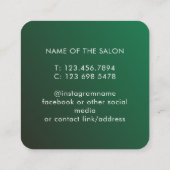 Trendy Modern Salon Appointment Reminder Card 予約カード (裏面)