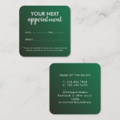 Trendy Modern Salon Appointment Reminder Card 予約カード (正面/裏面)