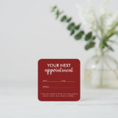 Trendy Modern Salon Appointment Reminder Card 予約カード (スタンド正面)