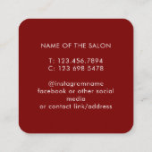 Trendy Modern Salon Appointment Reminder Card 予約カード (裏面)