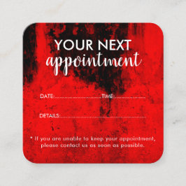 Trendy Modern Salon Appointment Reminder Card 予約カード