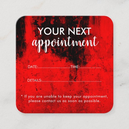 Trendy Modern Salon Appointment Reminder Card 予約カード (正面)