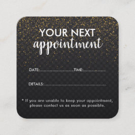 Trendy Modern Salon Appointment Reminder Card 予約カード