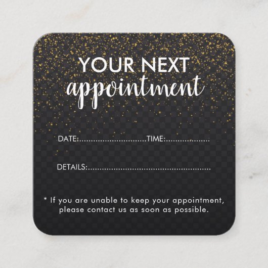 Trendy Modern Salon Appointment Reminder Card 予約カード (正面)