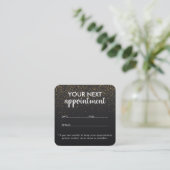 Trendy Modern Salon Appointment Reminder Card 予約カード (スタンド正面)