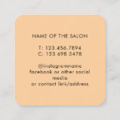 Trendy Modern Salon Appointment Reminder Card 予約カード (裏面)