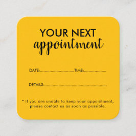 Trendy Modern Salon Appointment Reminder Card 予約カード