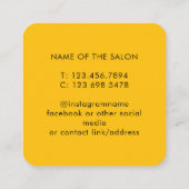 Trendy Modern Salon Appointment Reminder Card 予約カード (裏面)