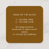 Trendy Modern Salon Appointment Reminder Card 予約カード (裏面)