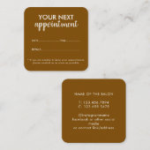 Trendy Modern Salon Appointment Reminder Card 予約カード (正面/裏面)