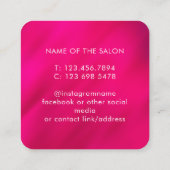 Trendy Modern Salon Appointment Reminder Card 予約カード (裏面)