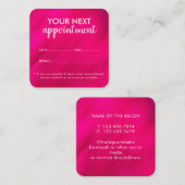 Trendy Modern Salon Appointment Reminder Card 予約カード (正面/裏面)