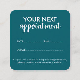 Trendy Modern Salon Appointment Reminder Card 予約カード