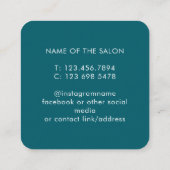 Trendy Modern Salon Appointment Reminder Card 予約カード (裏面)