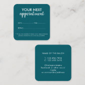 Trendy Modern Salon Appointment Reminder Card 予約カード (正面/裏面)