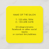 Trendy Modern Salon Appointment Reminder Card 予約カード (裏面)