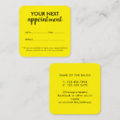 Trendy Modern Salon Appointment Reminder Card 予約カード (正面/裏面)