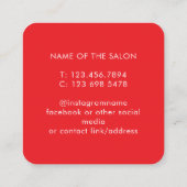 Trendy Modern Salon Appointment Reminder Card 予約カード (裏面)