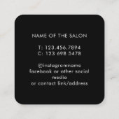 Trendy Modern Salon Appointment Reminder Card 予約カード (裏面)