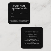 Trendy Modern Salon Appointment Reminder Card 予約カード (正面/裏面)