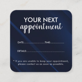 Trendy Modern Salon Appointment Reminder Card 予約カード