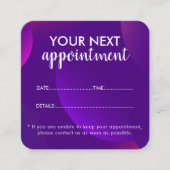 Trendy Modern Salon Appointment Reminder Card 予約カード (正面)